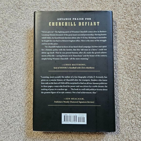 4/$40 Churchill Defiant: Fighting On: 1945-1955 by Barbara Leaming - Hardcover - Picture 9 of 9